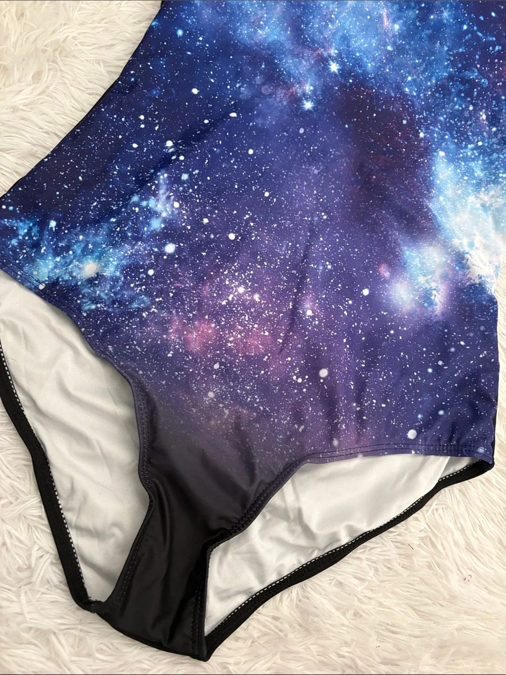 NEW Galaxy Print Criss Cross Back One Piece Swimsuit From Amazon Size M